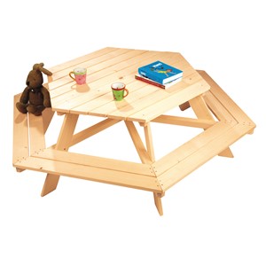 Benkbord Nicki natur for 6 barn