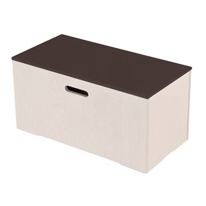 Scenemodul Rektangel 60x30x30 cm, hvit/mørk brun