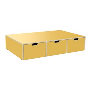 Scenemodul Oppbevaring, 117 x 77 x 25 cm, gul