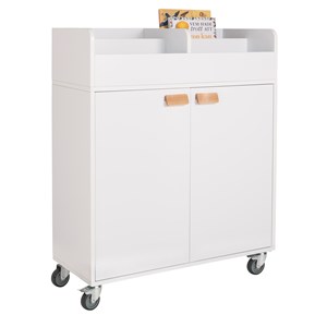 Max Bokvagn hög m hjul H100 cm, vit
