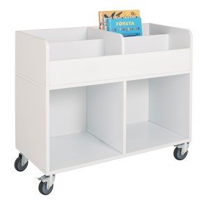 Max Bokvagn låg m hjul H67 cm, vit