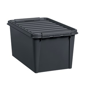 Plastbox Recycled 46 liter, 59x39x31cm, mörkgrå