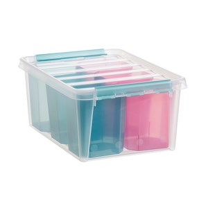 Plastbox Smart Store set transp set med askar