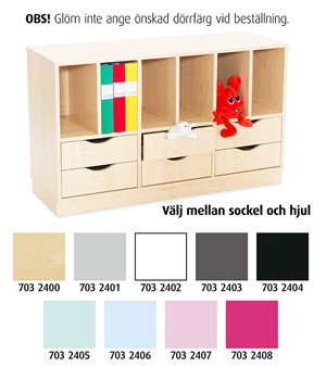 Förvaring Astrid 6 lådor+6 pärm B120cm,b/mint REA