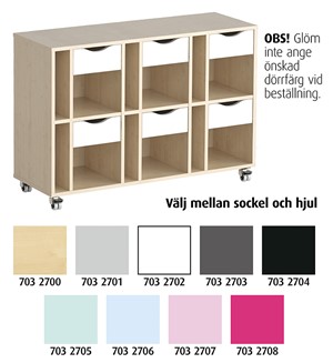 Förvaring Astrid 6+6+6 B 120 cm, b/mint REA