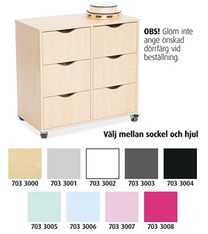 Förvaring Astrid 6 lådor B 80 cm, b/mint REA