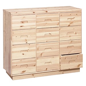Lådfack Furu med 12 lådor