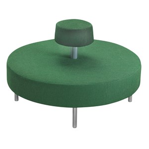 Sofaskammel Dot rund med rund rygg