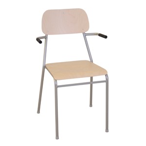 Stol Oldie med armlene sh 44 cm, bjørk laminat