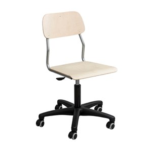 Stol Oldie med hjul sh  42-54 cm, bjørk