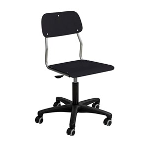 Stol Oldie med hjul sh  42-54 cm, svart
