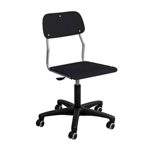Stol Oldie med hjul sh  52-71 cm, svart