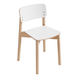 Stol Fanny sh 38 cm, hvitt laminat