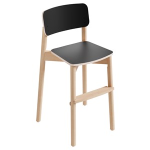 Stol Fanny sh 52 cm, svart laminat