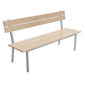 Sittebenk Tara 160 cm, massiv bjørk 