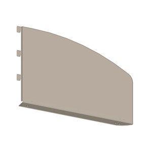 Hyllgavel rundad 30x19,5 cm/par, grå