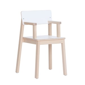 Barnestol Malin med armlene sh 38 cm, laminat hvit