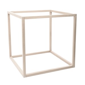 Luftkuben 120x120 cm, hvitlasert