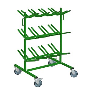 Skoställ Ergonett på hjul 24 par, grön