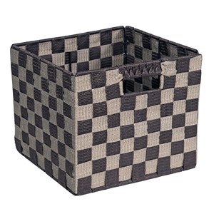 Kurv flettet plast 24 x 24 x 20 cm