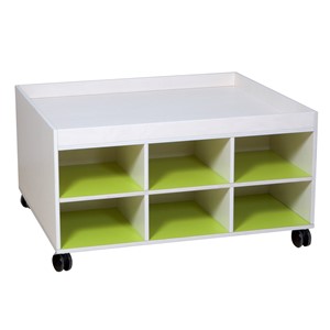 Lekebord Smarty 12 grønne rom, H .55 cm