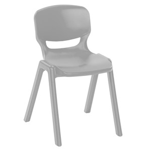 Plaststol Ergos sh  31 cm, lys grå