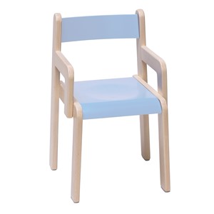 Barnestol Timmi med armlene sh  34 cm pastellblå