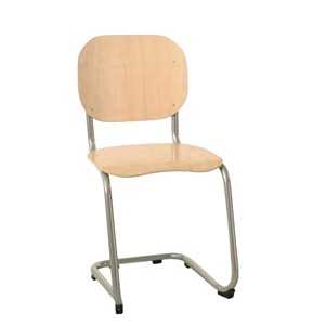 Elevstol 199, sh 44 cm, bjørk HPL