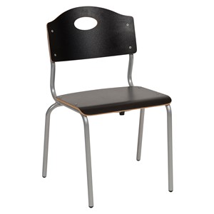 Barnestol Sanna, sh 35 cm, svart hpl