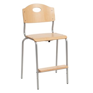 Barnestol Sanna høy, sh 51 cm, bjørk hpl