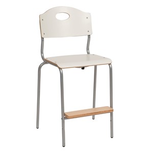 Barnestol Sanna høy, sh 51 cm, hvitt hpl