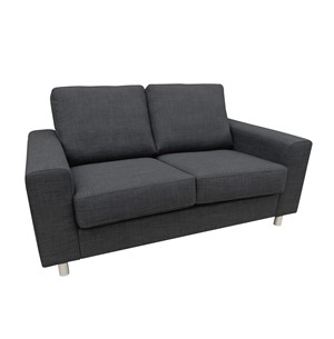 Sofa Paris 2 pl., mørk grå linoso