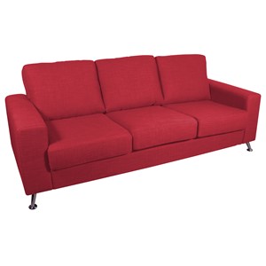 Sofa Paris 3 pl., rød linoso