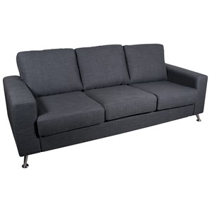 Sofa Paris 3 pl., mørk grå linoso
