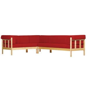 Hjørnesofa Annika 2H3, rød linoso