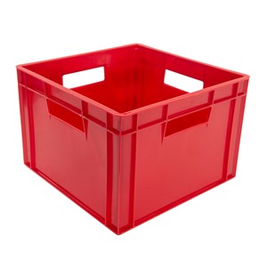 Plastkasse tilbake rød