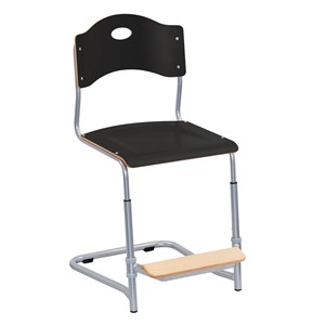 Elevstol Nike Regel 36x35 cm, hpl svart