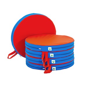 Sittkudde Ø 40 cm, blå/röd