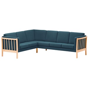 Sörbo hjørnesofa 6 pl., turkis soro