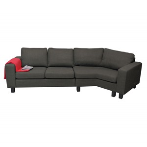 Sofa Ringo 4-pl sving hø, grå soro