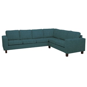 Hjørnesofa Ringo Høyre 3H2, turkis soro