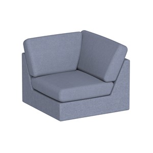 Modulsoffa Move Hörna rak B.88 cm, blå soro