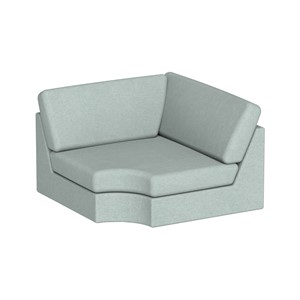 Modulsoffa Move Hörna rund B.115 cm, mint soro