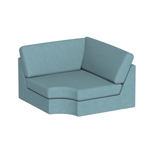 Modulsofa Move Hjørne rundt B.115 cm, turkis soro
