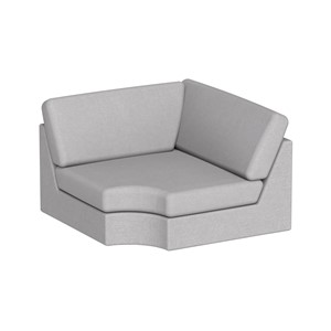 Modulsofa Move Hjørne rundt B.115 cm, lysegrå soro