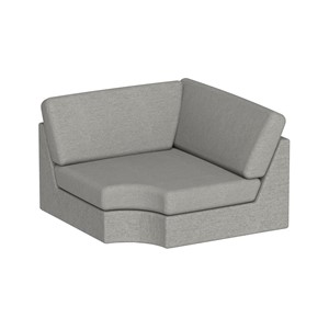 Modulsoffa Move Hörna rund B.115 cm, grå soro