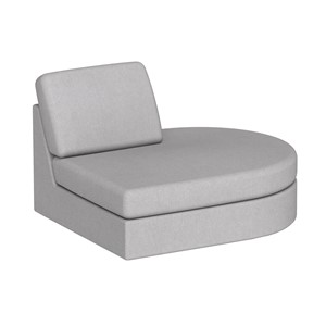 Modulsofa Move Avslutt rund B.100 cm, lysegrå soro