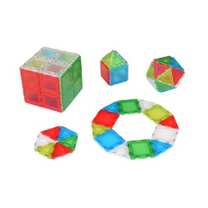 Magnetiskt Polydron Solid Transparent 72 delar