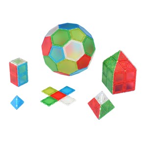 Magnetisk Polydron Solid Transparent 104 delar