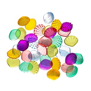 Taktila snäckor transparenta 72 st